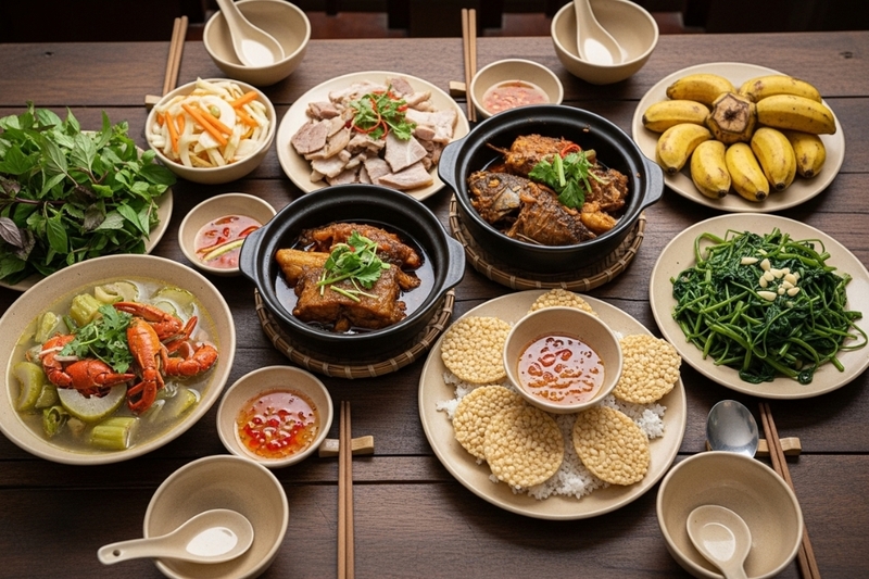 Thực đơn mâm cỗ 1 triệu “Hồi ức đồng nội”