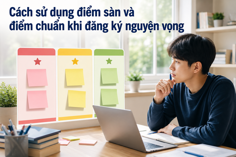Cách sử dụng điểm sàn và điểm chuẩn khi đăng ký nguyện vọng