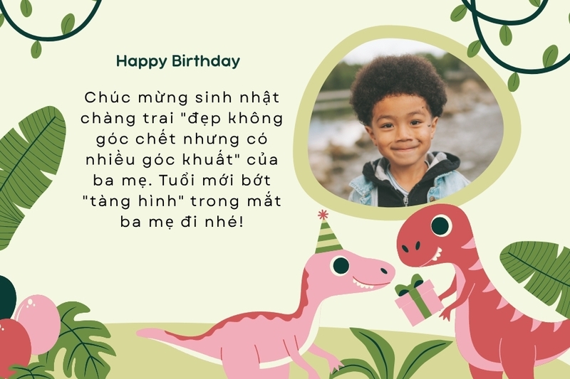 Lời chúc sinh nhật con trai hài hước