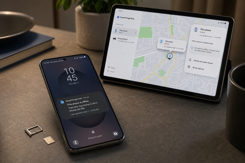 Điện thoại Samsung tháo SIM có định vị được không - 3