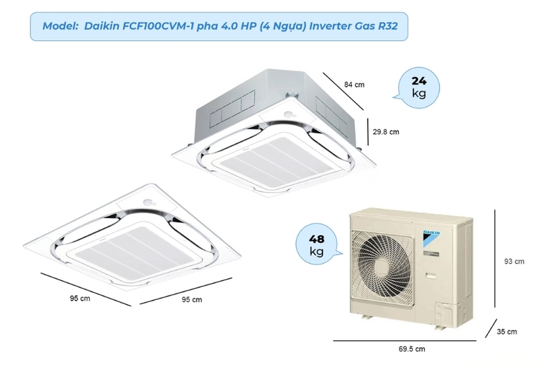 Daikin FCF100CVM/RZF100CVM (4.0 HP)