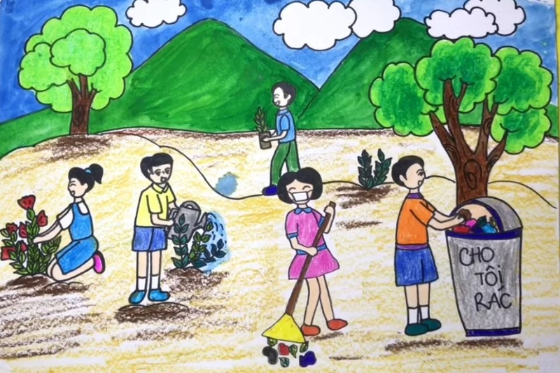 6.Tranh vẽ phòng chống xả rác bừa bãi.jpg