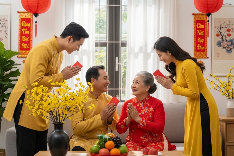 Câu chúc tấn tài tấn lộc dành cho ba mẹ