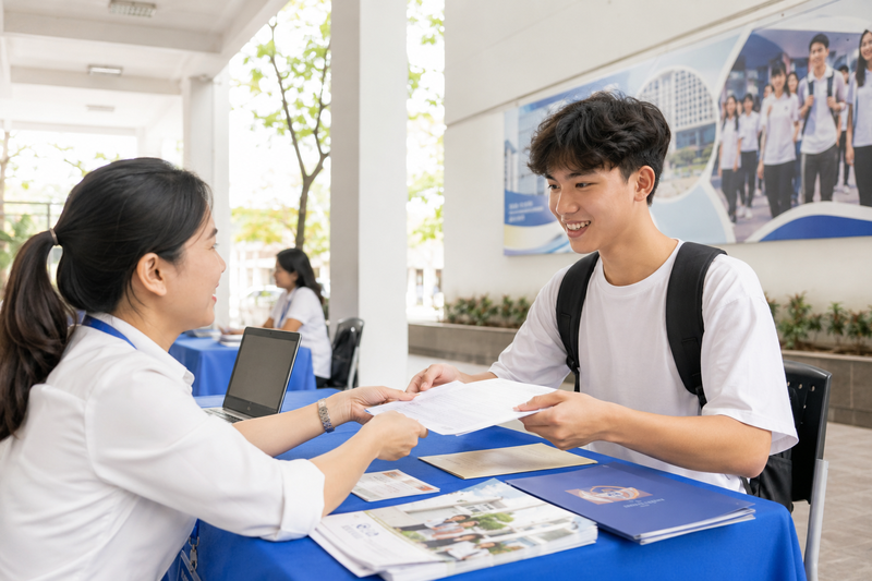 Bước 1: Hoàn tất thủ tục nhập học