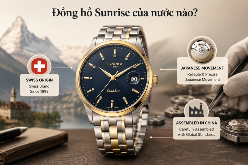 Đồng hồ Sunrise của nước nào?