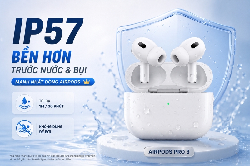IP57: Kháng bụi tốt hơn và chịu nước tốt hơn trong thử nghiệm