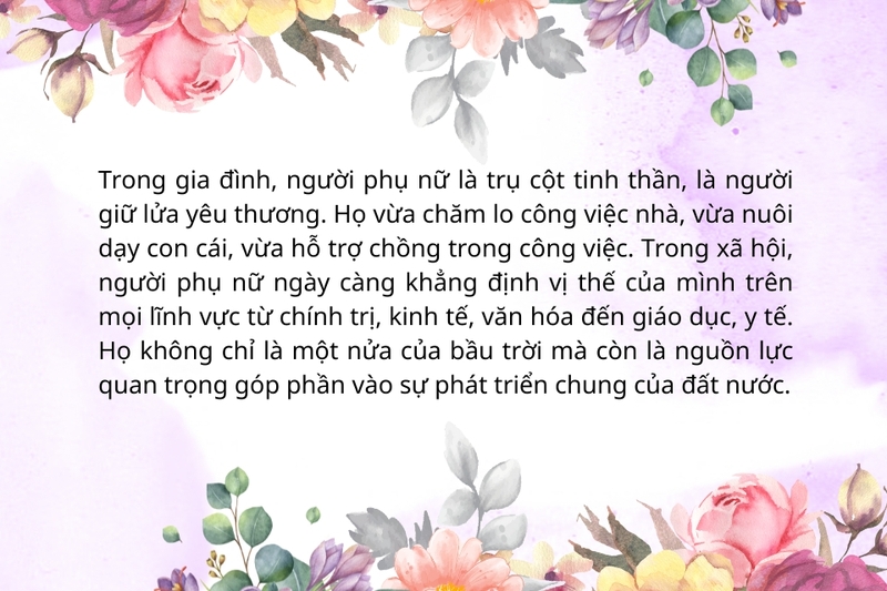 Bài viết về ý nghĩa ngày 20/10