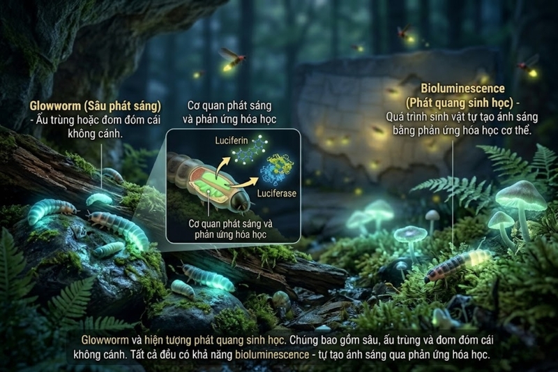 Glowworm và hiện tượng phát quang sinh học