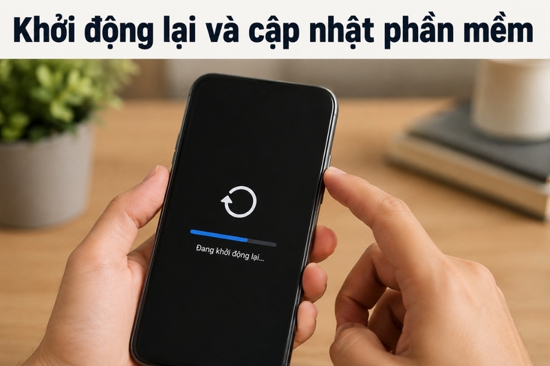 Khởi động lại thiết bị và cập nhật phần mềm