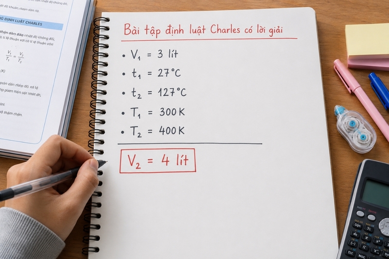 Bài tập định luật Charles có lời giải