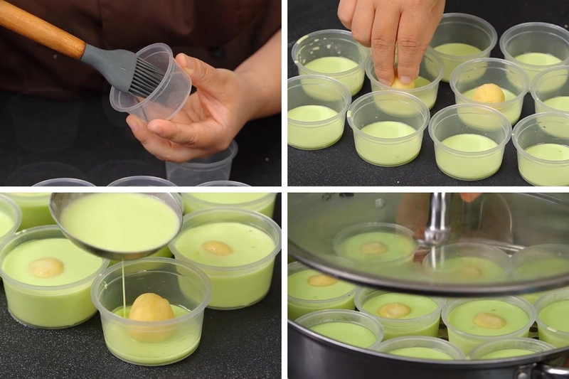 Làm hình và hấp bánh xu xê