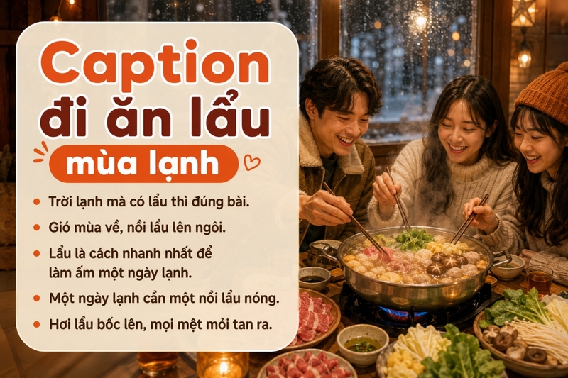 Caption đi ăn lẩu mùa lạnh