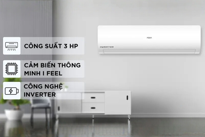 Máy lạnh Aqua Inverter 3 HP AQA-RV30TA