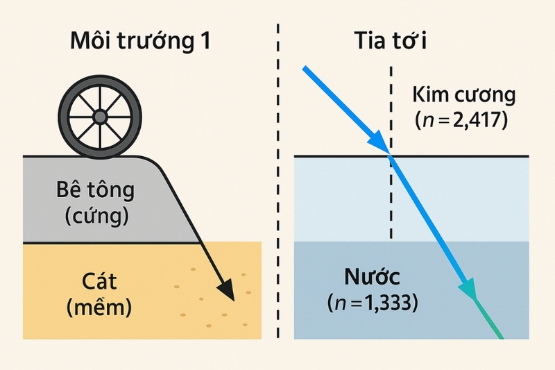 Nguyên nhân gây ra khúc xạ ánh sáng