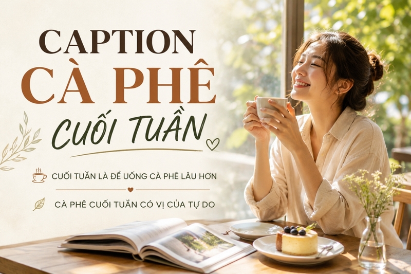 Caption cà phê cuối tuần