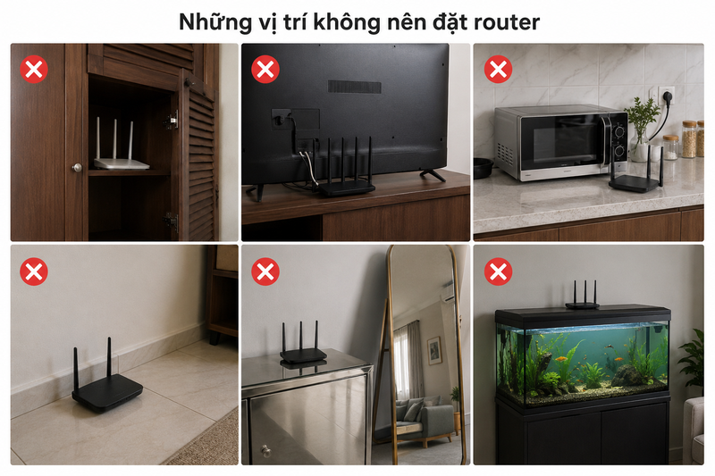 8 vị trí không nên đặt router Wi-Fi