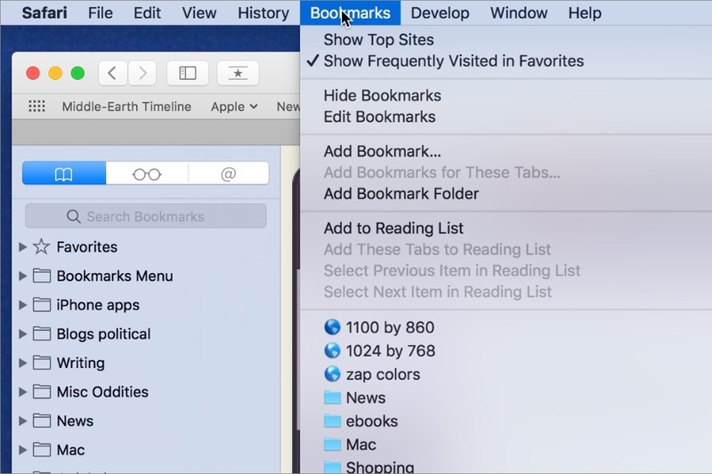 Cách sử dụng bookmark trên Safari