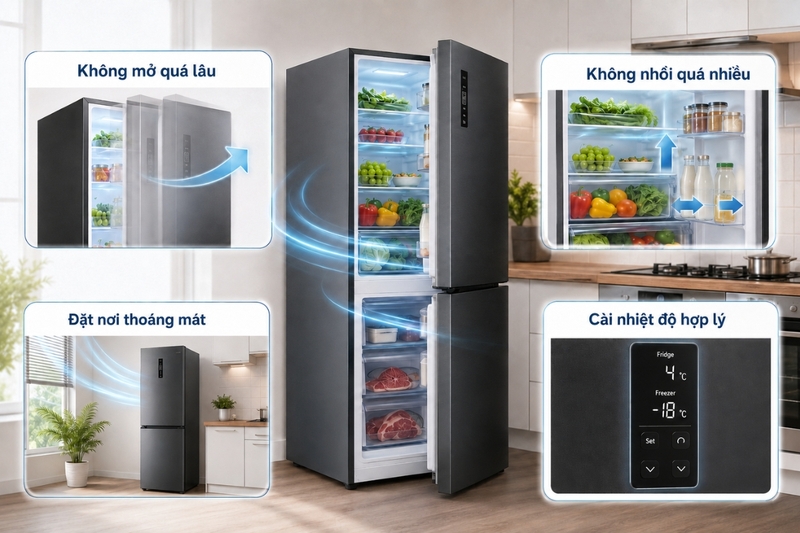 Cách dùng tủ lạnh Inverter tiết kiệm điện hơn