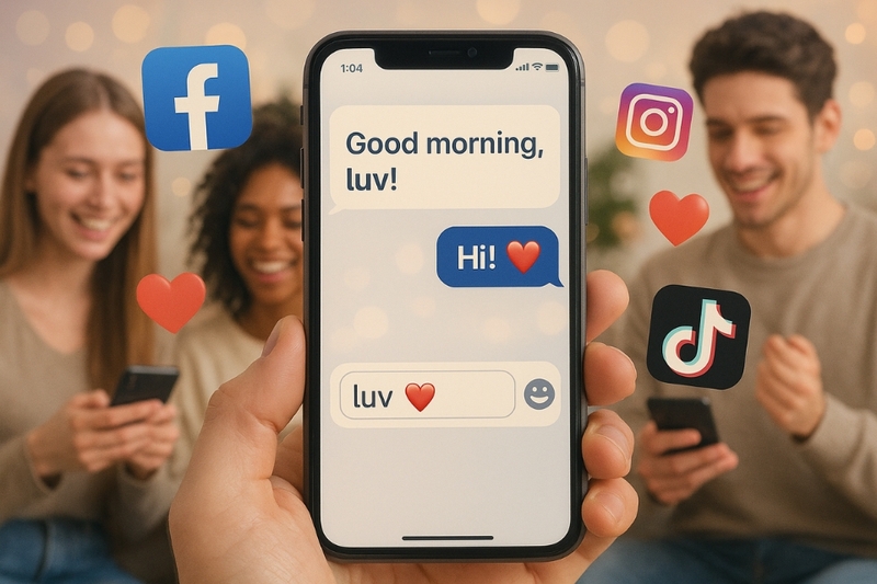 Cách sử dụng từ luv trên mạng xã hội