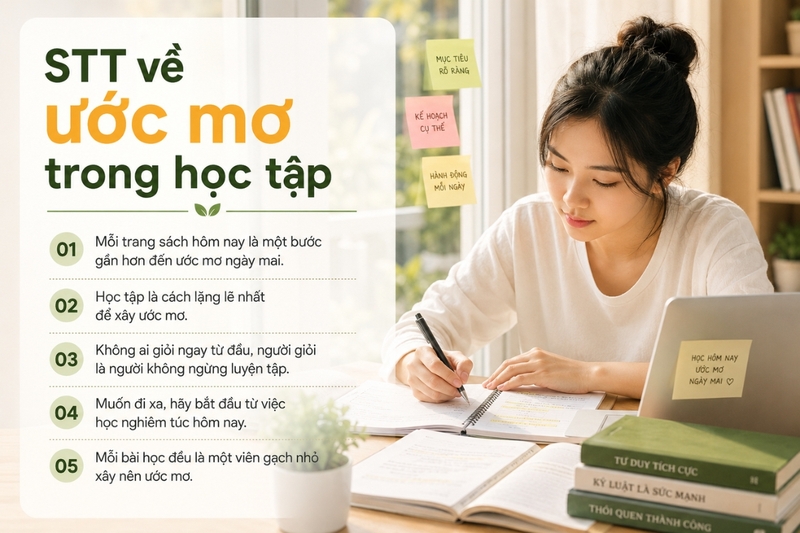 STT về ước mơ trong học tập
