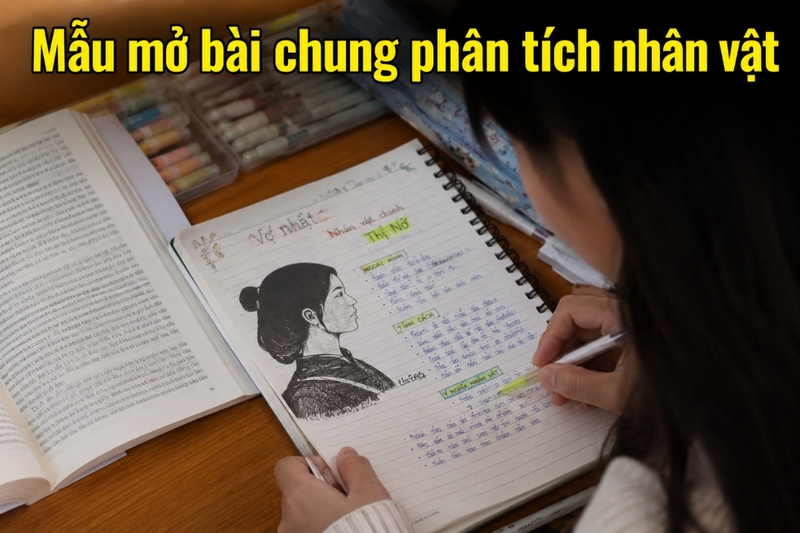 Mẫu mở bài chung phân tích nhân vật