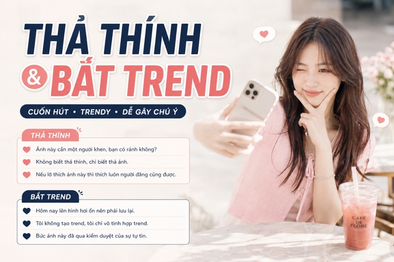 Caption sống ảo theo kiểu bắt trend