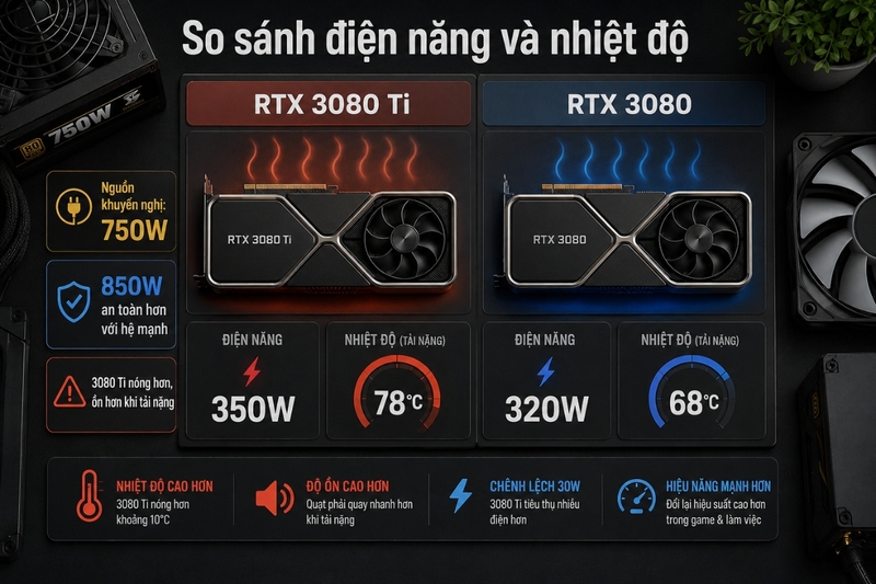 So sánh điện năng và nhiệt độ