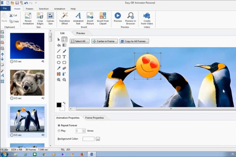 Easy GIF Animator là một trong những phần mềm mạnh mẽ hỗ trợ tạo hình ảnh động