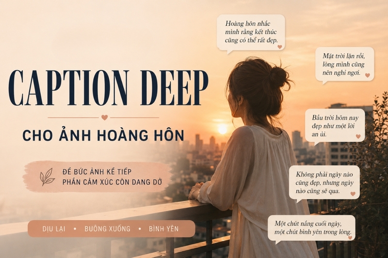 Caption deep cho ảnh hoàng hôn