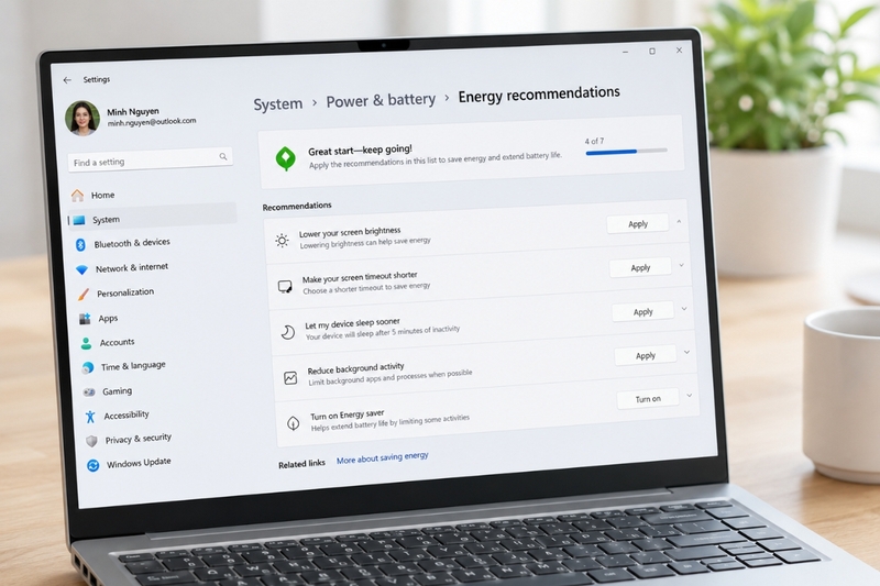 Energy recommendations