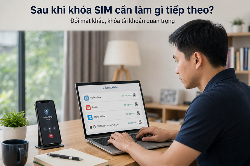 Sau khi khóa SIM cần làm gì tiếp theo