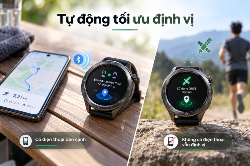 Cơ chế tự động điều phối nguồn định vị khi kết nối