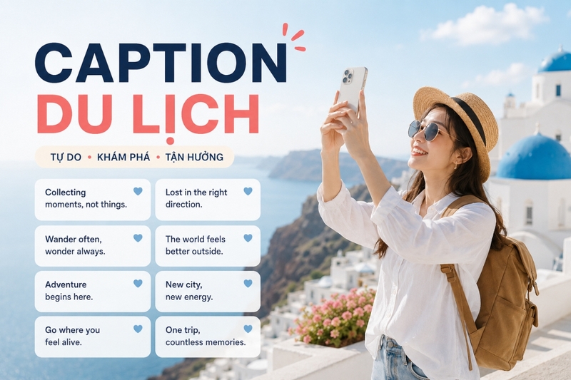 Caption tiếng Anh du lịch