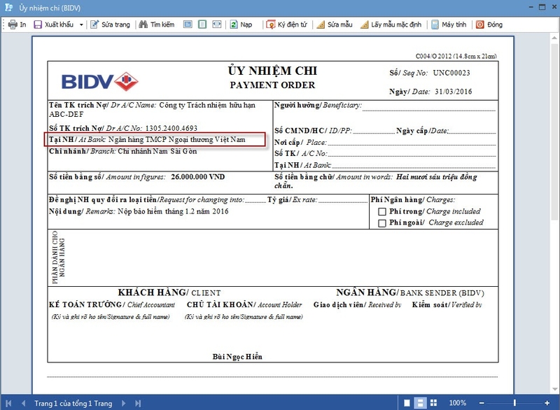 Ủy nhiệm chi là gì 2