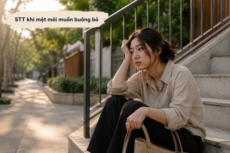 STT khi mệt mỏi muốn buông bỏ