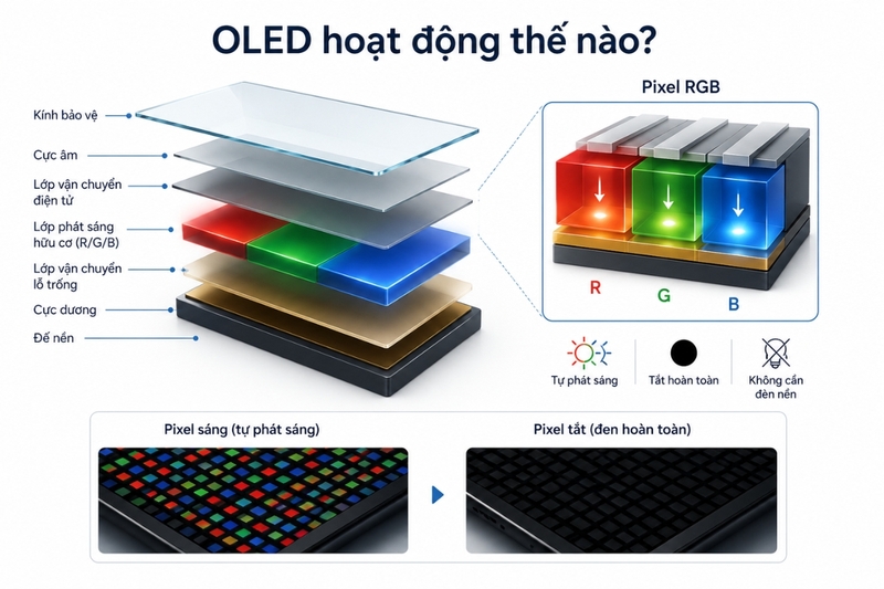 So sánh màn hình OLED và LCD (2)