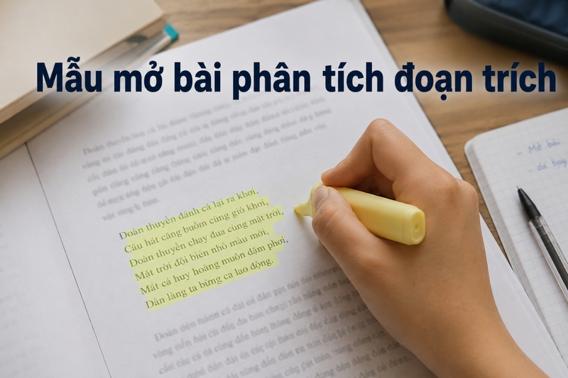 Mẫu mở bài phân tích đoạn trích