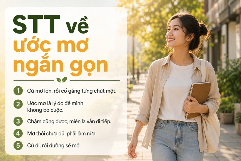 STT về ước mơ ngắn gọn