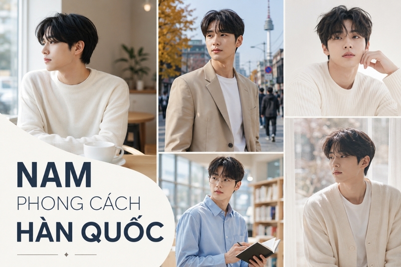 Câu lệnh tạo ảnh nam phong cách Hàn Quốc