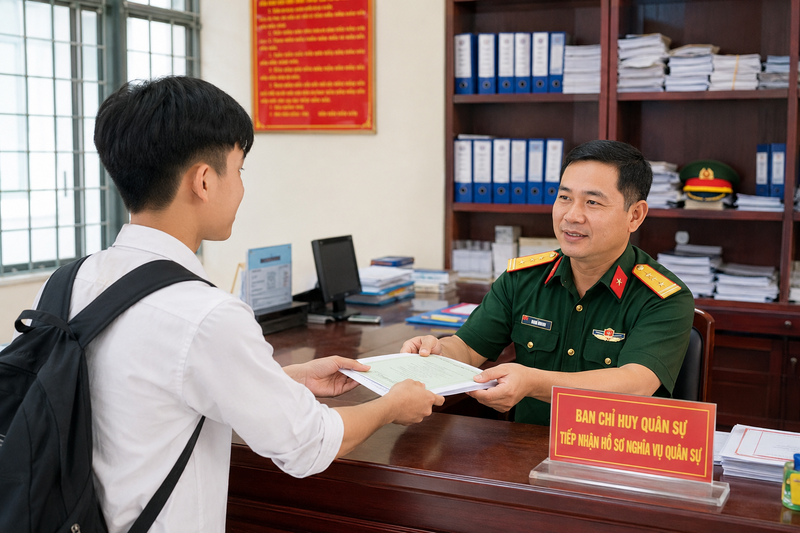 Bước 3: Nộp hồ sơ tại cơ quan quân sự địa phương