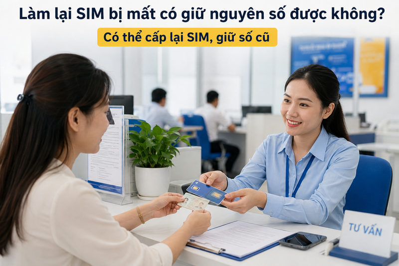 Làm lại SIM bị mất có giữ nguyên số được không