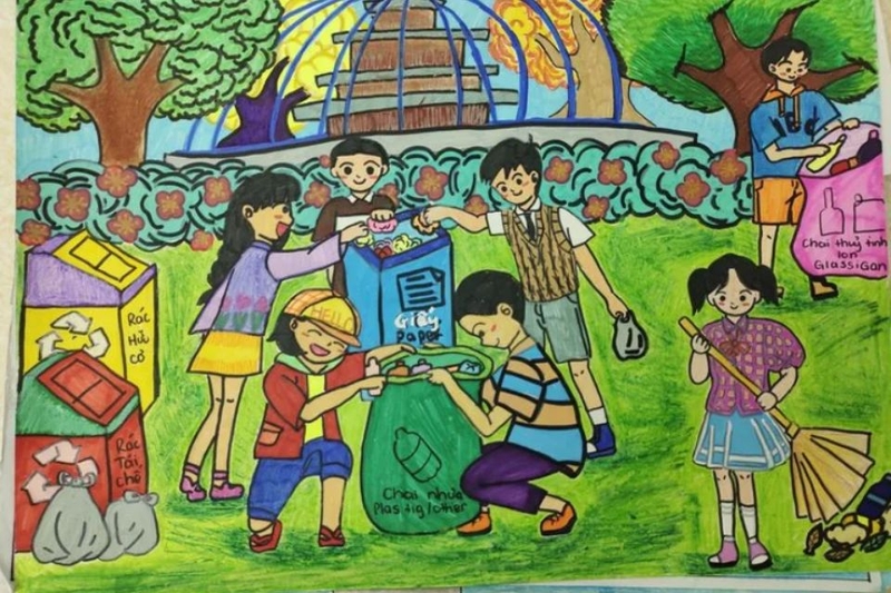 8.Tranh vẽ phòng chống xả rác bừa bãi.jpg