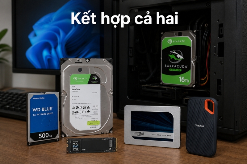 Có nên kết hợp cả HDD và SSD không
