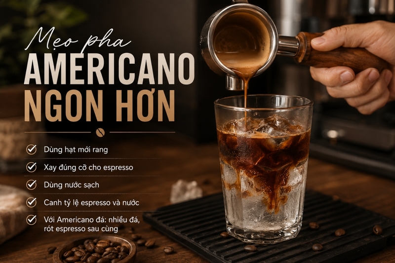 Mẹo pha Americano ngon hơn