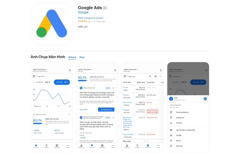 Ứng dụng AdWords Express cho iOS