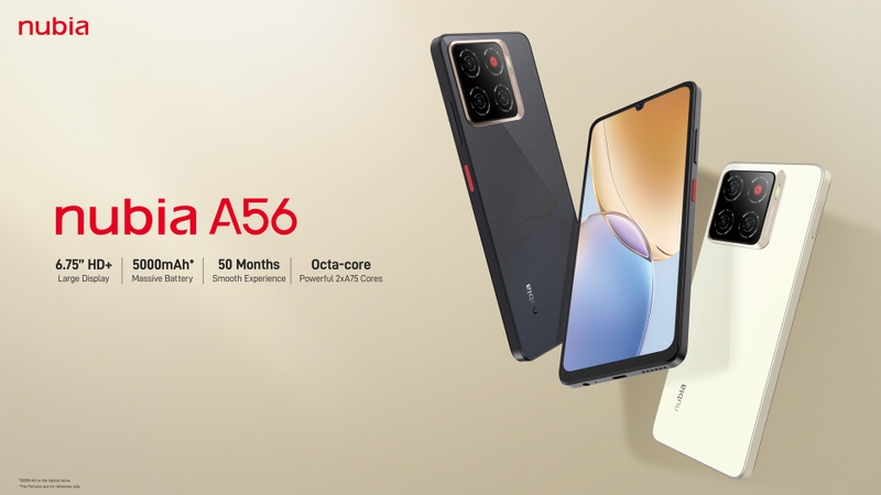 Về thiết kế, Nubia A56 được xây dựng với phong cách mỏng nhẹ và thanh lịch