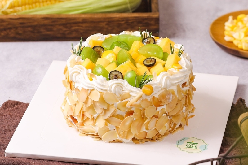 Bánh kem bắp trái cây tươi