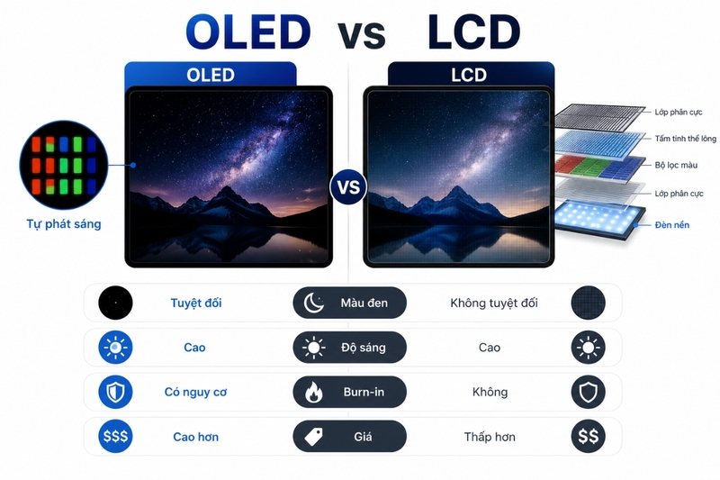 So sánh màn hình OLED và LCD (1)
