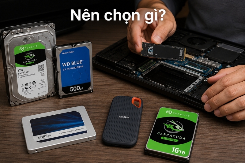 Gợi ý lựa chọn SSD và HDD theo từng nhu cầu