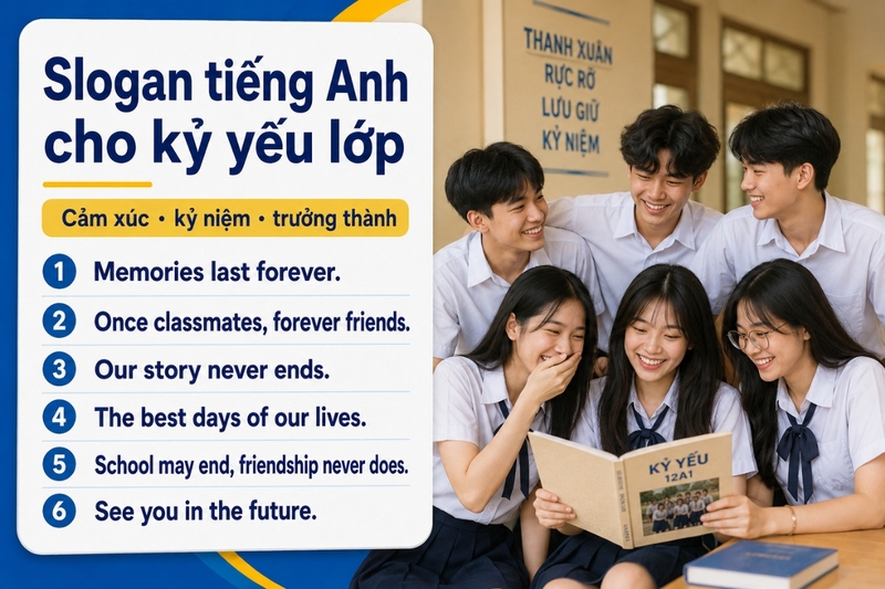 Slogan tiếng Anh cho kỷ yếu lớp